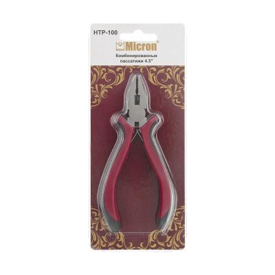 Пассатижи комбинированные Micron h-12.5см металлические в блистере