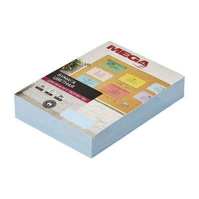 Бумага цветная A4 ProMEGA jet  80г пастель голубая 500л