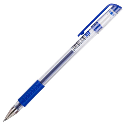 Ручка гелевая Deli 0.5мм 'E6600' с резиновой манжетой синяя