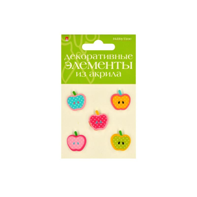 Элемент декоративный акриловый Hobby Time  5шт 'Фрукты'