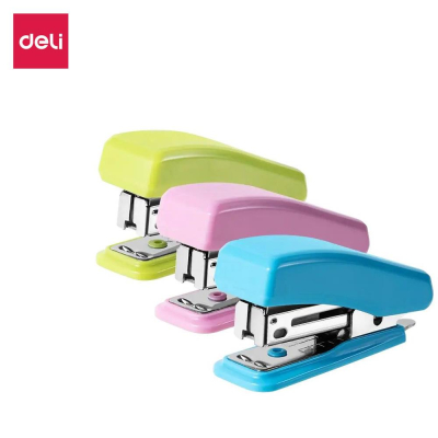 Степлер №10&nbsp;&nbsp;12л Deli 'Mini' +1000 скоб 3 цвета ассорти в блистере