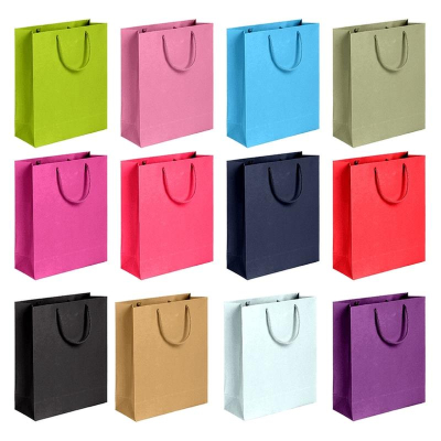 Пакет подарочный бумажный deVENTE 'Classic Wide' 31x37x26см с широким дном 12 цветов ассорти