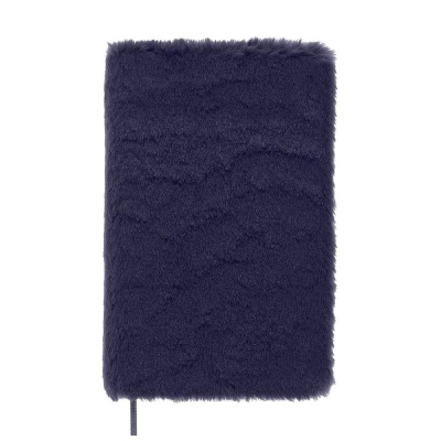 Записная книжка A5  88л линейка Moleskine® LE 'Fur' Large меховая обложка на резиновой застежке синяя
