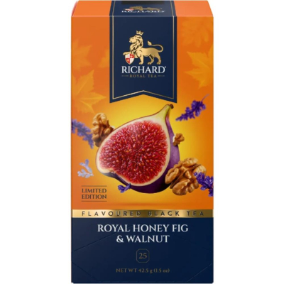 Чай Richard черный 'Royal Honey Fig & Walnut' индийский с ароматом инжира и грецкого ореха 25пак х 2