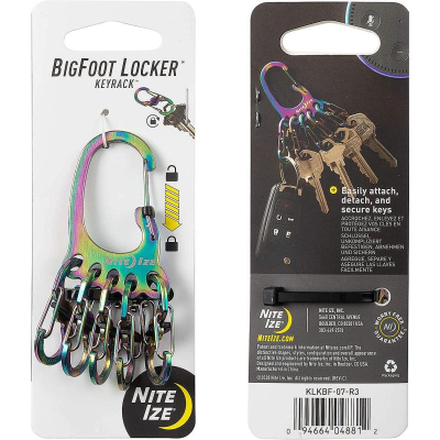 Брелок для ключей Nite Ize BigFoot Locker Steel S-Biner® MicroLocks 5 карабинов стальной Spectrum