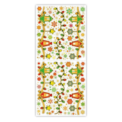 Наклейка новогодняя декоративная 84х38см 'Гирлянды' 