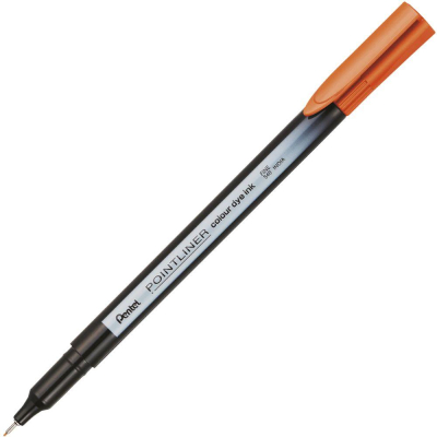 Ручка капиллярная Pentel 'Pointliner' 0.4мм оранжевая
