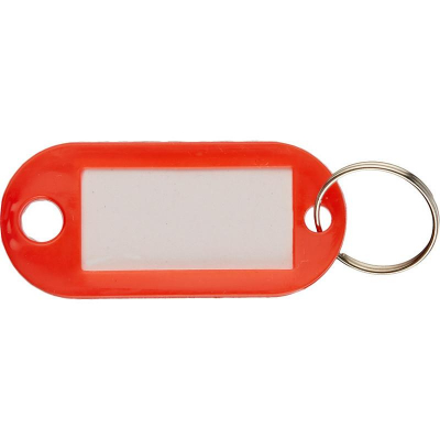 Бирка для ключей Attache пластиковая 50х22мм красная  10шт