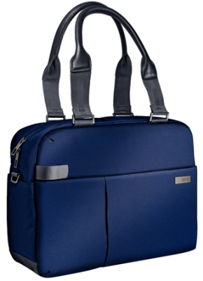 Сумка Leitz 38х29х16см Complete Smart Traveller ручками и ремнем полиэстер/кожа синий титан