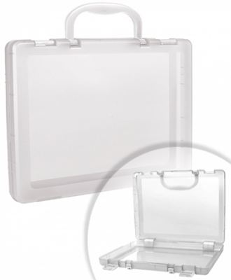 Портфель-кейс A4+  35х25х5см СТАММ пластиковый прозрачный