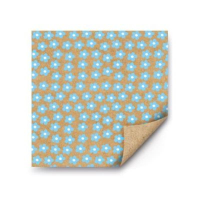 Бумага упаковочная  67.4х97.4см 'Незабудки' 2 листа