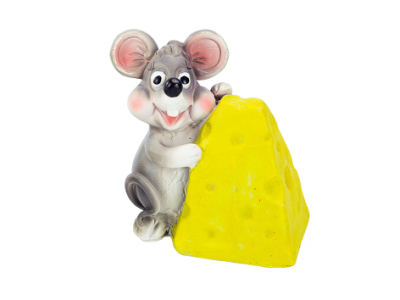 Мышка-копилка 8х5х9см Сырная душа