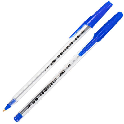 Ручка шариковая Deli 0.7мм 'Think' одноразовая синяя