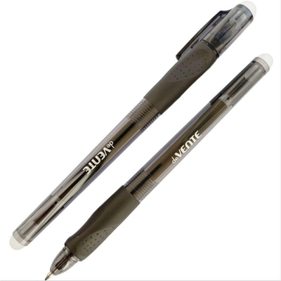 Ручка гелевая стираемая deVENTE 0.7мм 'School' с резиновой манжетой черная