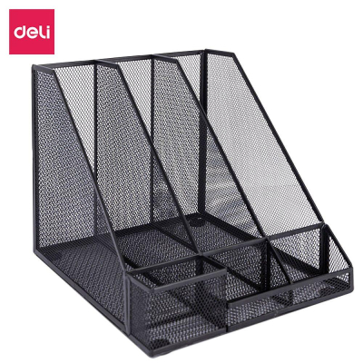 Бюро-органайзер Deli&nbsp;&nbsp;6 отделений 23х30х25см металлический сетчатый черный