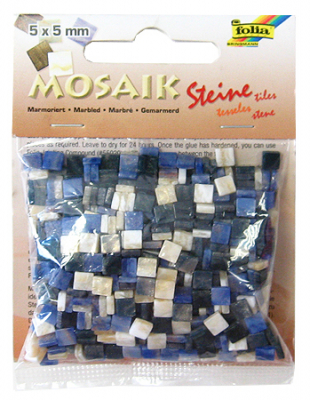 Мозаика Folia мраморная  5х 5мм 700шт оттенки синего