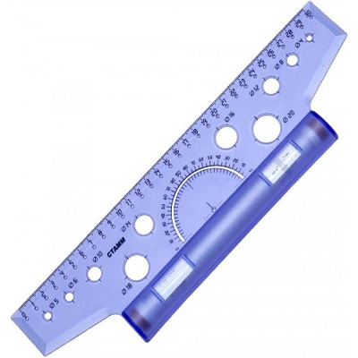 Рейсшина&nbsp;&nbsp;30см с металлическим роликом СТАММ