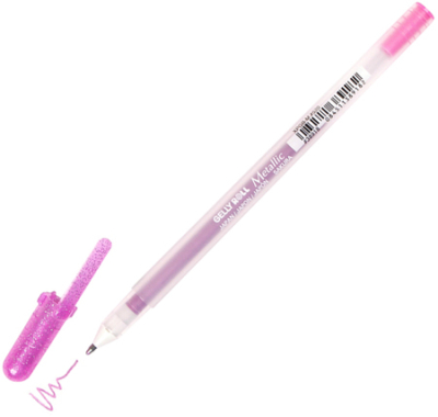 Ручка гелевая Sakura 1.0мм Gelly Roll Metallic розовая