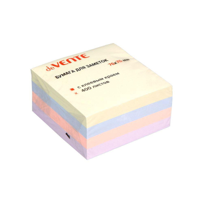 Липкий блок&nbsp;&nbsp;76х 76мм deVENTE 400л&nbsp;&nbsp;4 цвета 'sigNATURE'