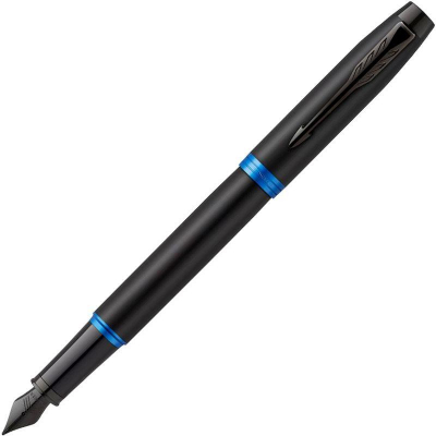 Ручка перьевая Parker IM Vibrant Rings F315 Marine Blue PVD перо Medium