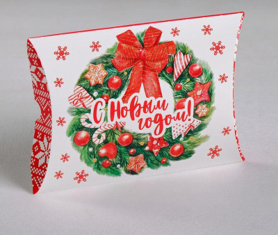 Коробка подарочная новогодняя фигурная11х8х2см 'Веселья'