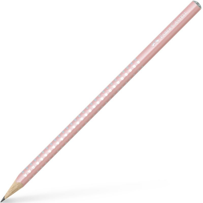 Карандаш Faber-Castell Grip Sparkle Pearl B=2 трехгранный антискользящий корпус розовый светлый