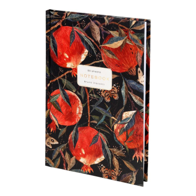 Тетрадь A5&nbsp;&nbsp;80л клетка на сшивке Альт® твердая глянцевая обложка 'Flora' Гранат
