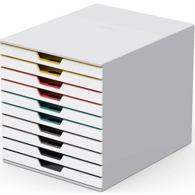 Модуль-накопитель 10 отделений Durable Varicolor® Mix бело/серый