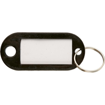 Бирка для ключей Attache пластиковая 50х22мм черная&nbsp;&nbsp;10шт