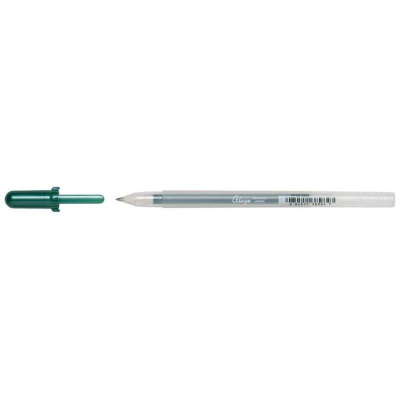 Ручка гелевая Sakura 0.8мм Gelly Roll Glaze зеленая темная