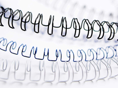 Пружина металлическая  6.4мм на 31-45 листов белая 100шт