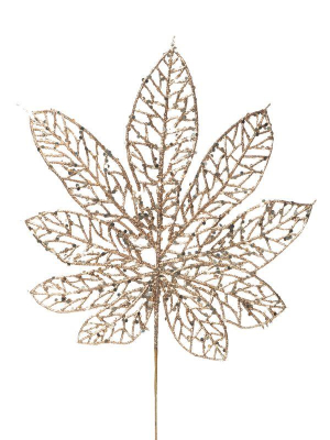 Ветка декоративная 36х22см Папоротник золотой