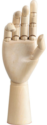 Модель Рука мужская правая 30см деревянная