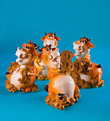 Фигурка 10см Денежный бык полистоун