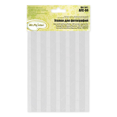 Уголок для фотографий Mr.Painter 102шт прозрачные самоклеящийся