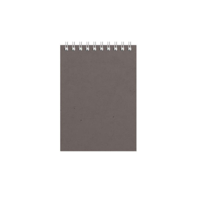 Блокнот A6  60л клетка на гребне Альт® картонная обложка 'Office' серый