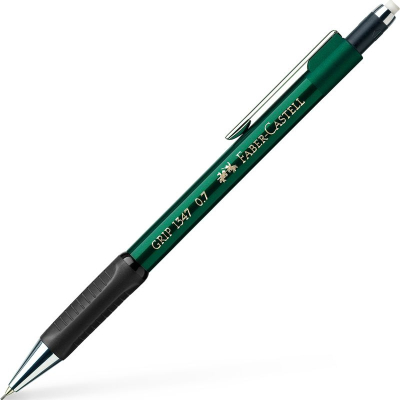 Карандаш автоматический 0.7мм Faber-Castell Grip 1347  металлик зеленый