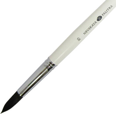 Кисть белка круглая Невская Палитра №10 ручка 25см