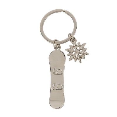 Брелок Lol&Pop 'Сноуборд' 80х50х9мм металлический с кольцом