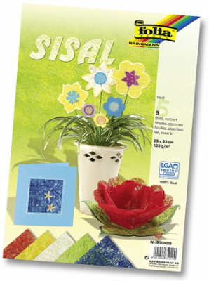 Сизаль Folia 23х33см 135г5цв