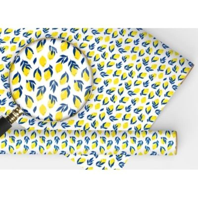 Бумага упаковочная  67.4х97.4см 'Яркие лимончики'