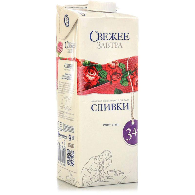 Сливки 35% Свежее Завтра 1л