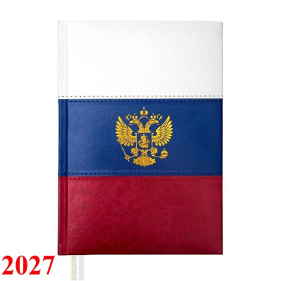 Ежедневник 2027 A5 deVENTE 'Flag' 336стр твердая обложка искусственная кожа