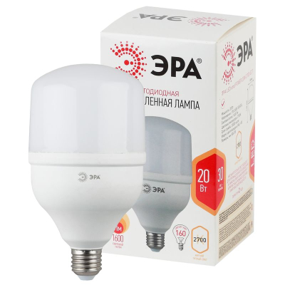 Лампа LED E27  20W/220V ЭРА Power 2700K теплый белый свет