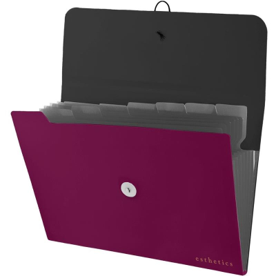 Папка A4&nbsp;&nbsp; 8 отделений deVENTE 'Esthetics' на резиновой застежке фактура Soft touch бургунди