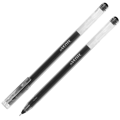 Ручка гелевая deVENTE 0.5мм 'Kilometrico' игольчатый стержень одноразовая черная