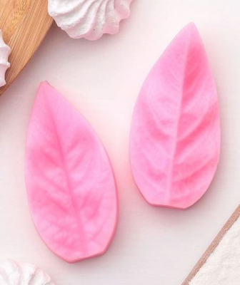 Вайнер силиконовый Лист розы 7.2х3.1х2см 2 части