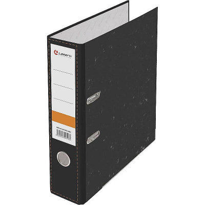 Папка файл A4&nbsp;&nbsp;75мм Lamark 'Мрамор' черная