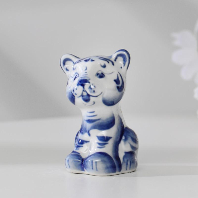 Тигренок 9см гжель