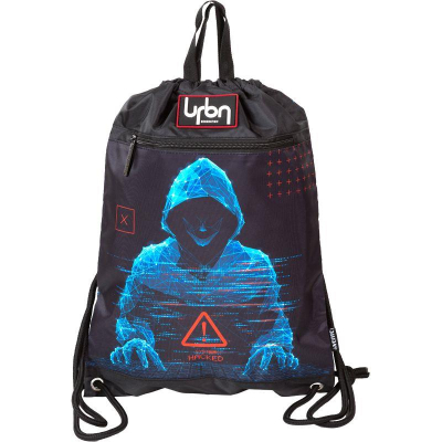 Сумка для сменки deVENTE 33x46см с карманом на молнии Label 'Hacker'